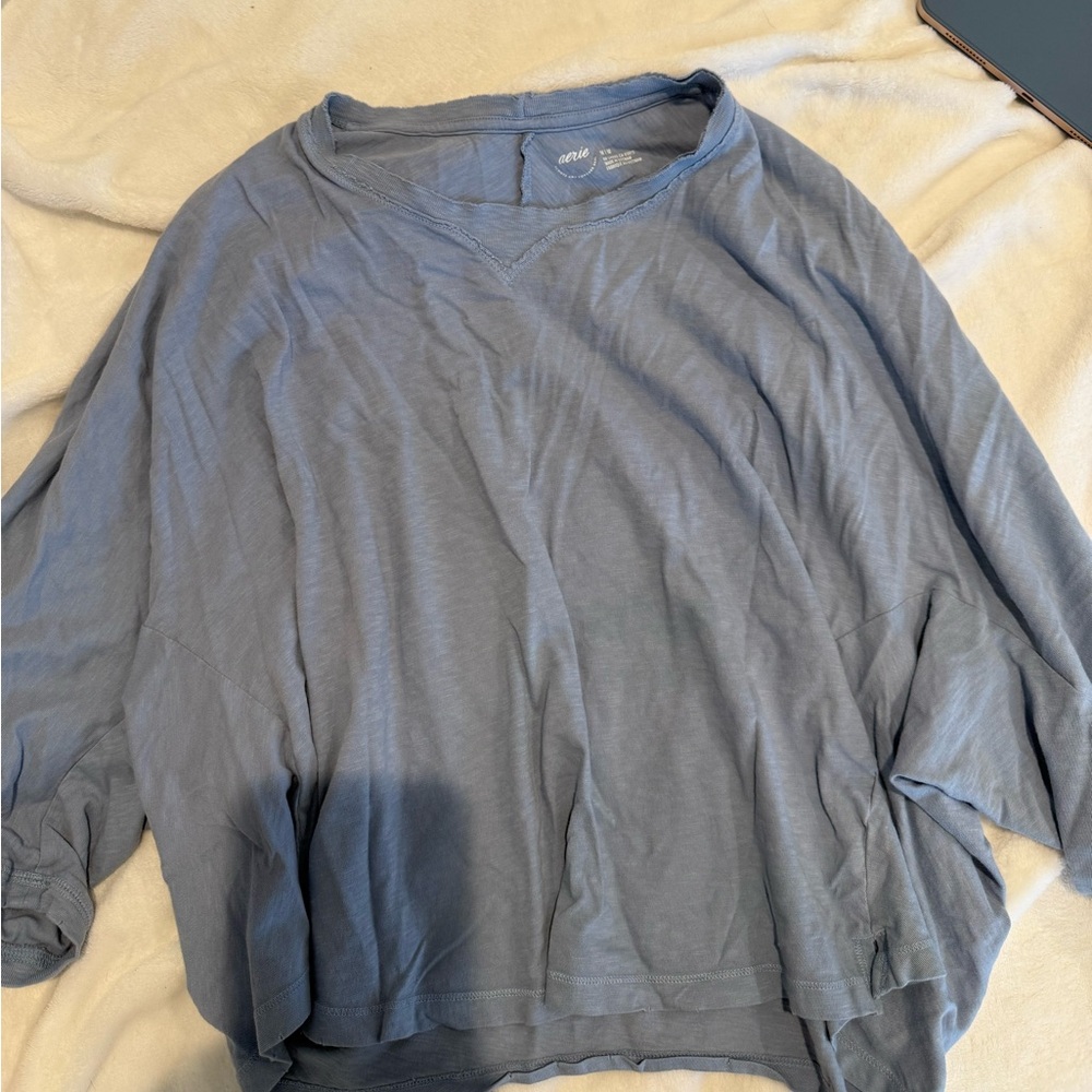 Aerie Light Blue Long Sleeve Top